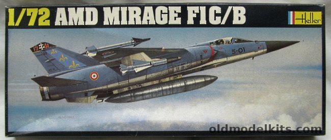 Heller 1/72 AMD Mirage F1C or F1B - French Air Force 'Normandei Niemen' / 'Lorraine' / 'Vendee' (2 aircraft) / 'Ile De France' / Greek Air Force, 258 plastic model kit